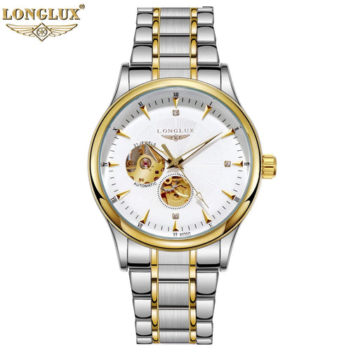 Montre automatique squelette en acier inoxydable